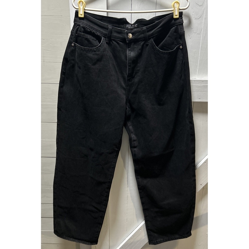 Judy Blue Black Jeans Women's 9/29 Marlow Arc Leg